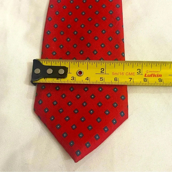 2pcs mens red Silk Neckties Harrods and Avery Row Christmas  tie Holiday outfit - Picture 5 of 7